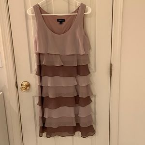 S.L. fashions size 10, tiered chiffon dress